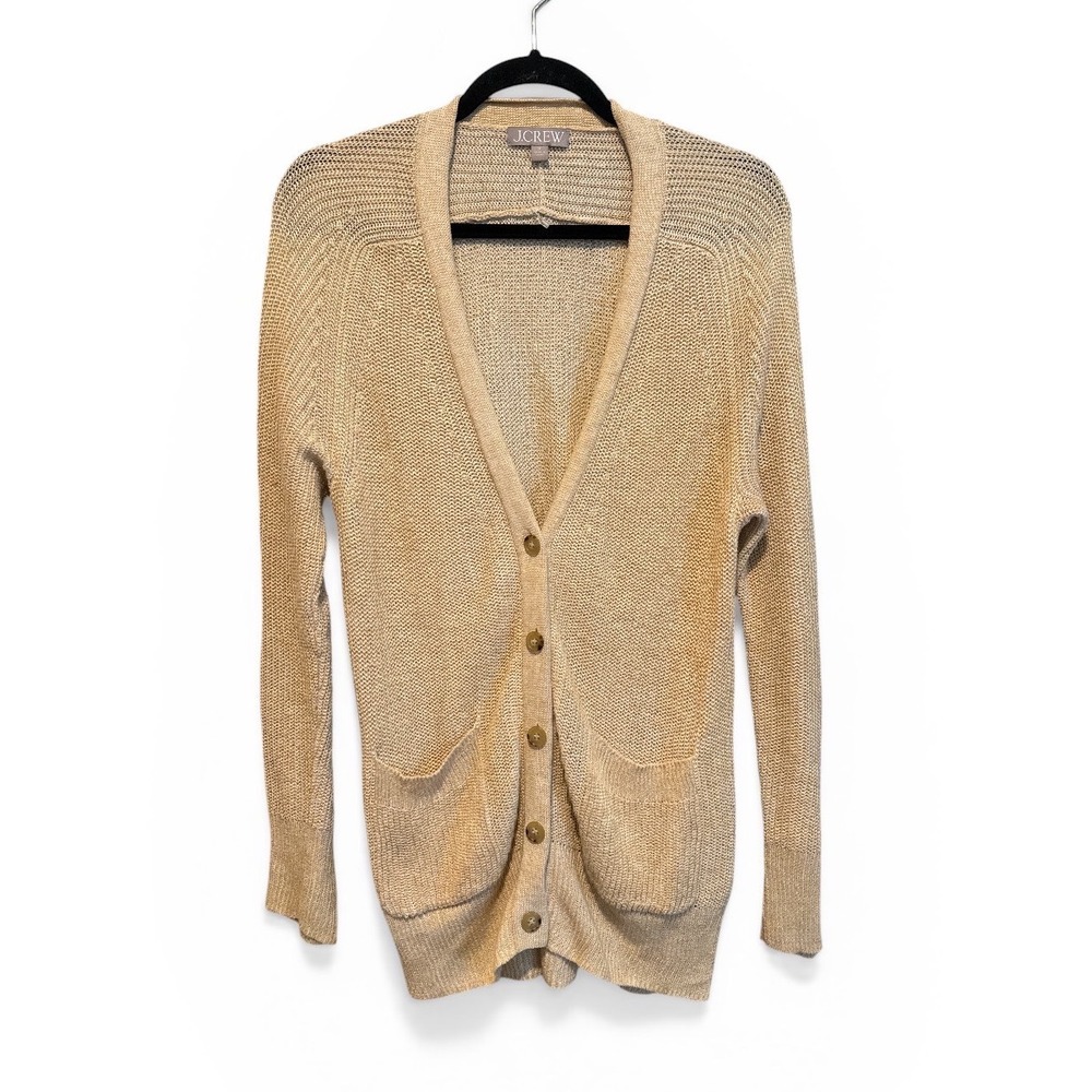 J. Crew Linen‎ Blend Cardigan Size Small - Picture 2 of 6